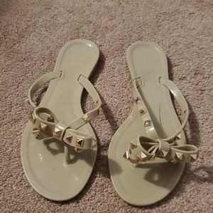 Jelly Studded Flip Flops